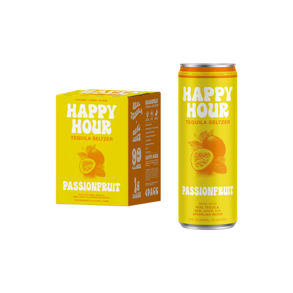 Happy Hour Passionfruit Tequila Seltzer 4 Pack