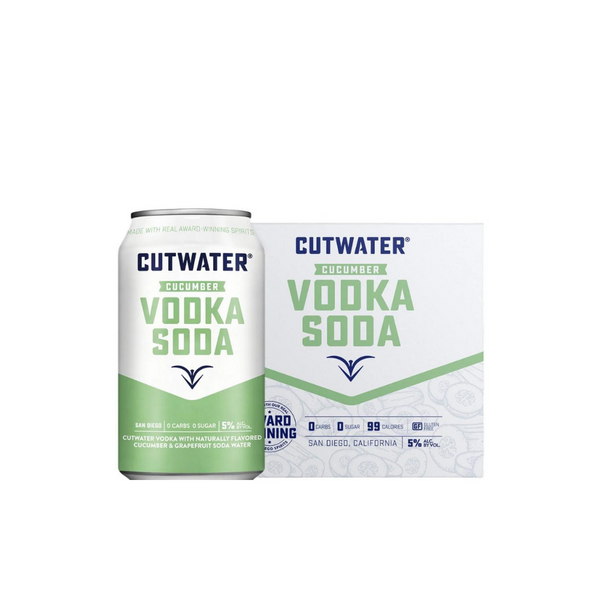 Cutwater Cucumber Vodka Soda 4 Pack